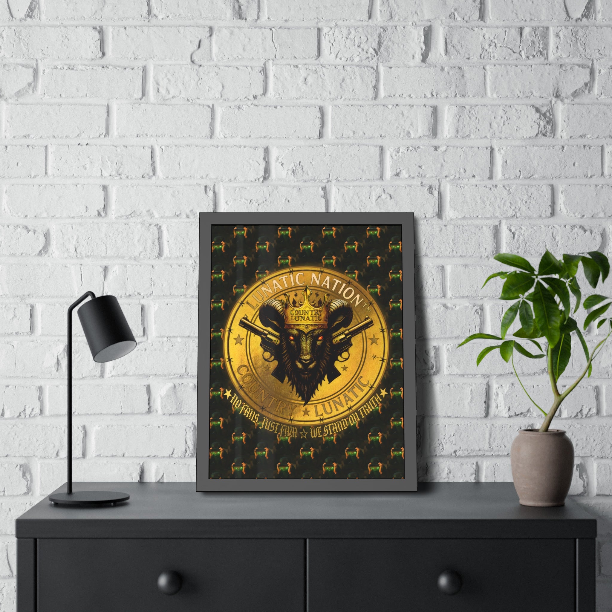 Framed Poster - Lunatic Nation Logo Photo
