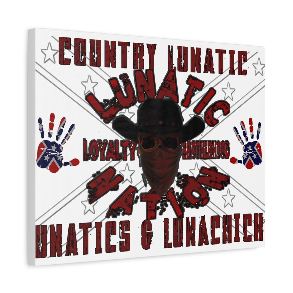 Country Lunatic Canvas Wall Art – Loyalty & Brotherhood Decor for Country Fans