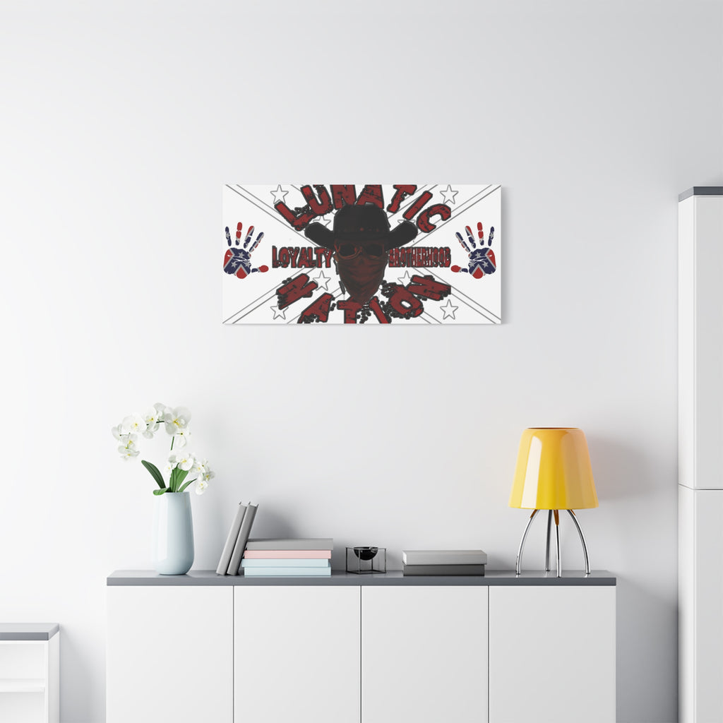 Country Lunatic Canvas Wall Art – Loyalty & Brotherhood Decor for Country Fans