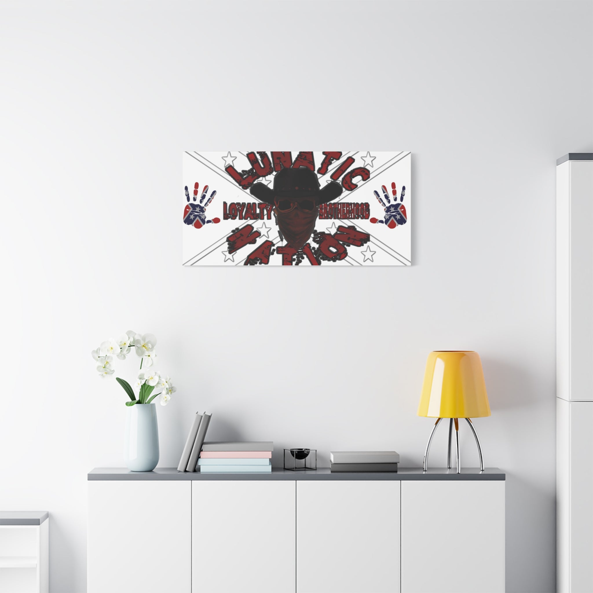 Country Lunatic Canvas Wall Art – Loyalty & Brotherhood Decor for Country Fans
