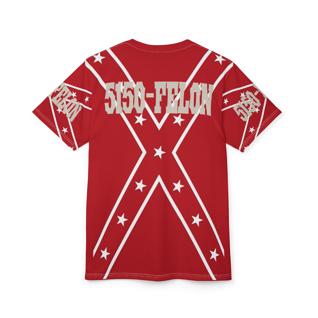 T-Shirt Limited Edition Country Lunatic Brand Rebel Flag 5150-FELON Unisex Tee