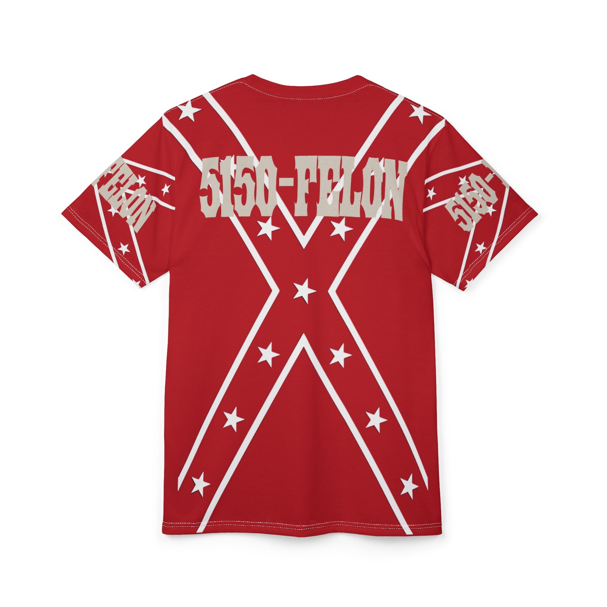 T-Shirt Limited Edition Country Lunatic Brand Rebel Flag 5150-FELON Unisex Tee