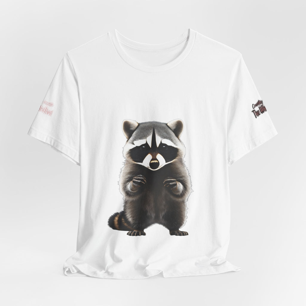Country Lunatic Racoon Tee — 'F.C.W.B' Muscle Car Graphic Shirt