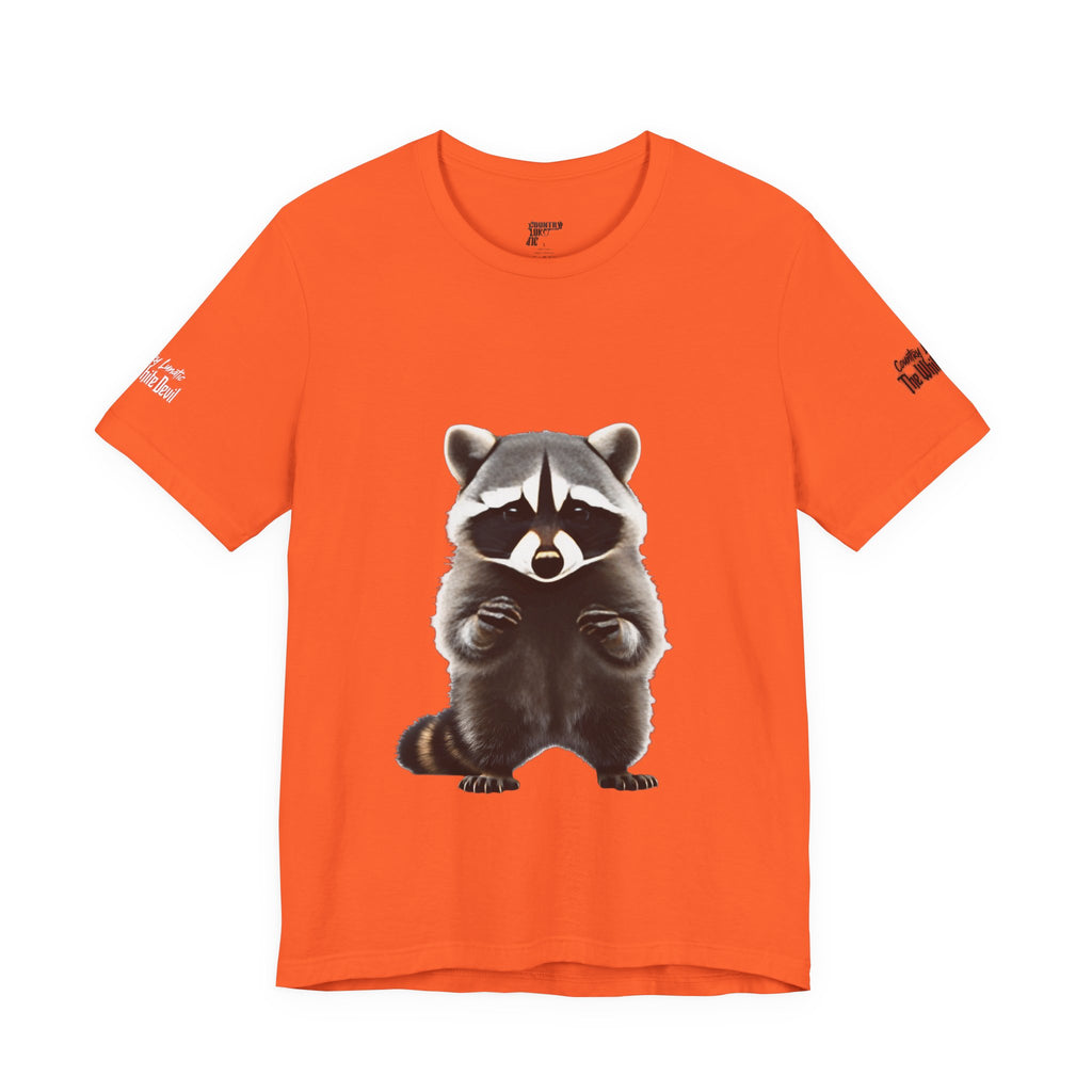 Country Lunatic Racoon Tee — 'F.C.W.B' Muscle Car Graphic Shirt