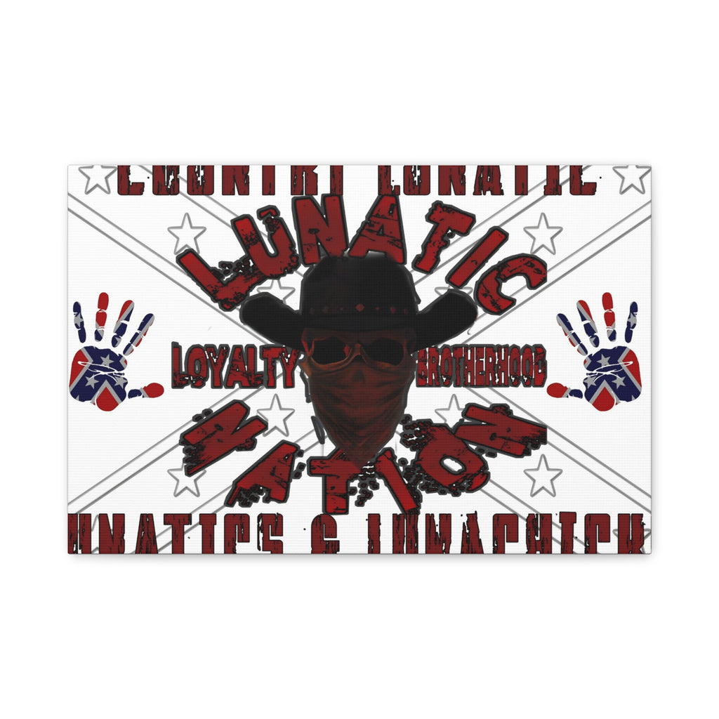 Country Lunatic Canvas Wall Art – Loyalty & Brotherhood Decor for Country Fans