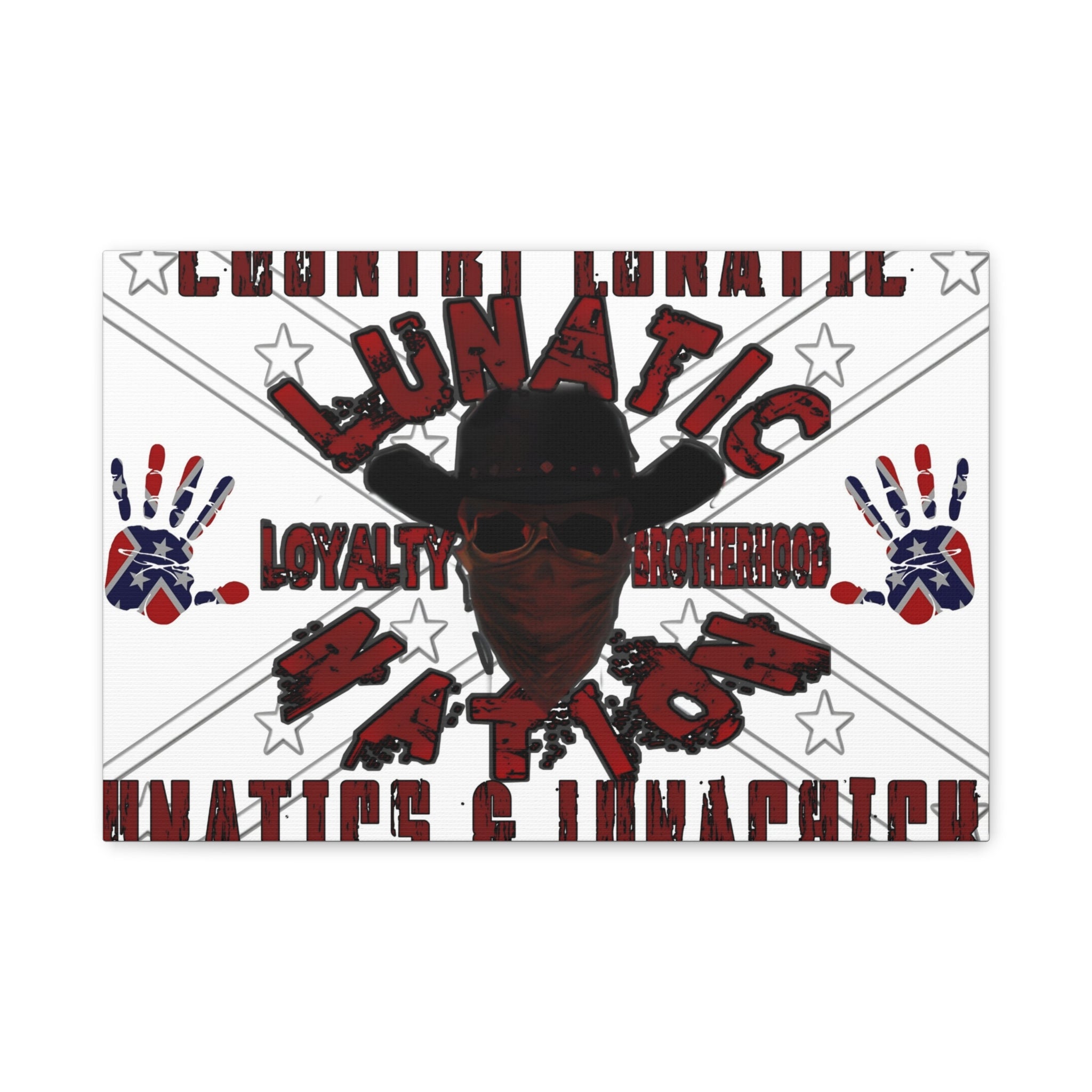 Country Lunatic Canvas Wall Art – Loyalty & Brotherhood Decor for Country Fans