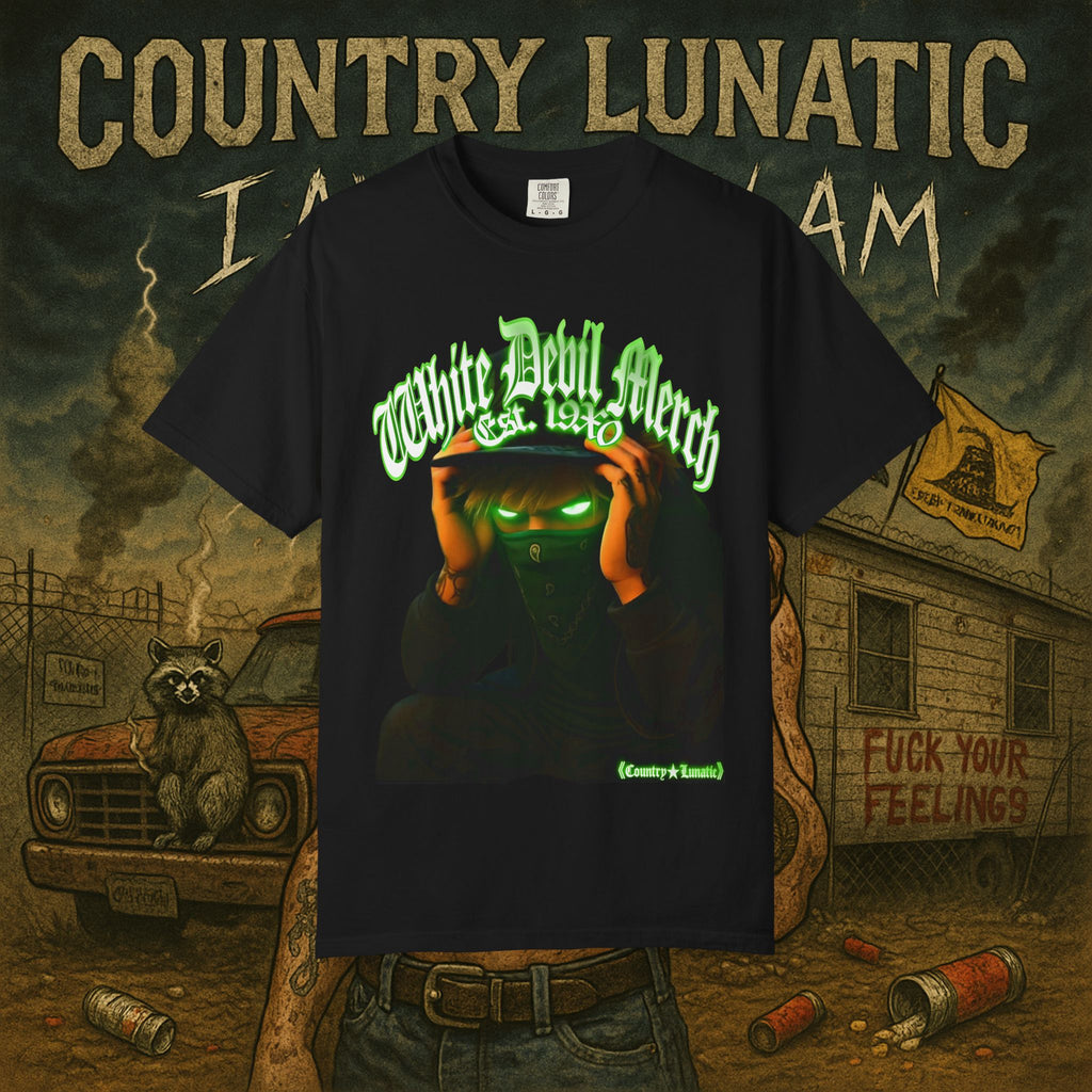 Country Lunatic Unisex Garment-Dyed T-shirt - Lunatic Nation Graphic Tee