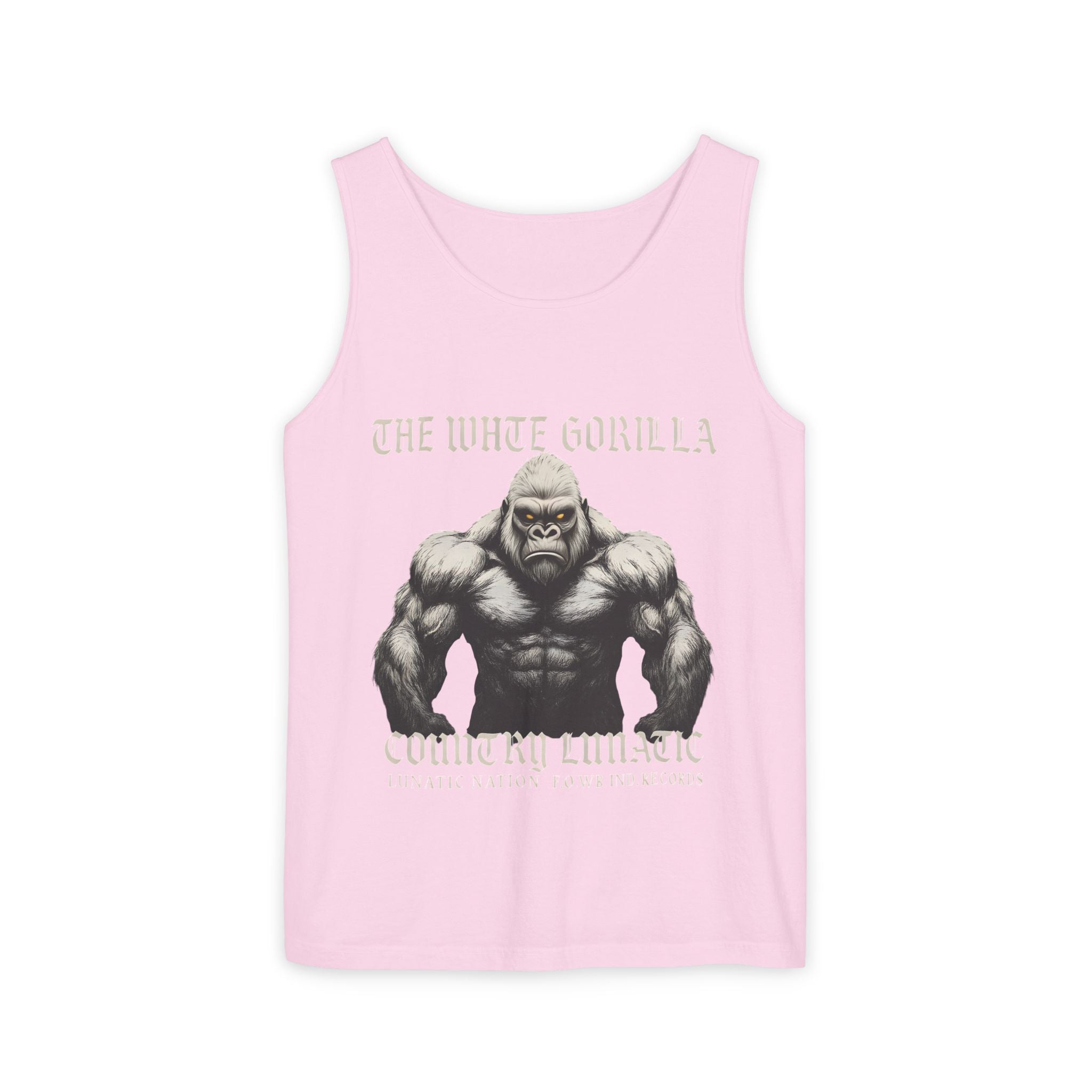 Tank Top White Gorilla Wife Beater Tank Unisex Garment-Dyed Collection