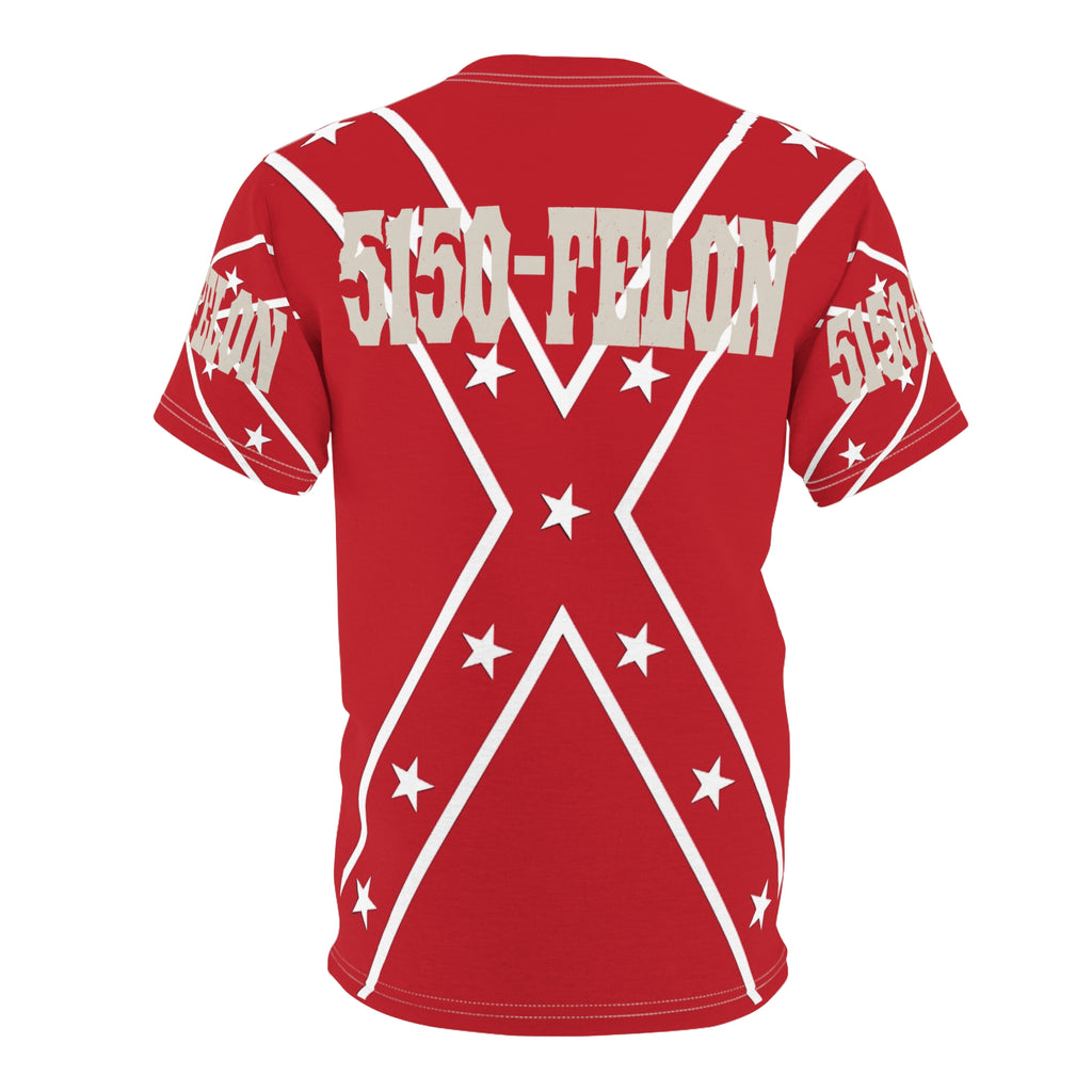 T-Shirt Limited Edition Country Lunatic Brand Rebel Flag 5150-FELON Unisex Tee