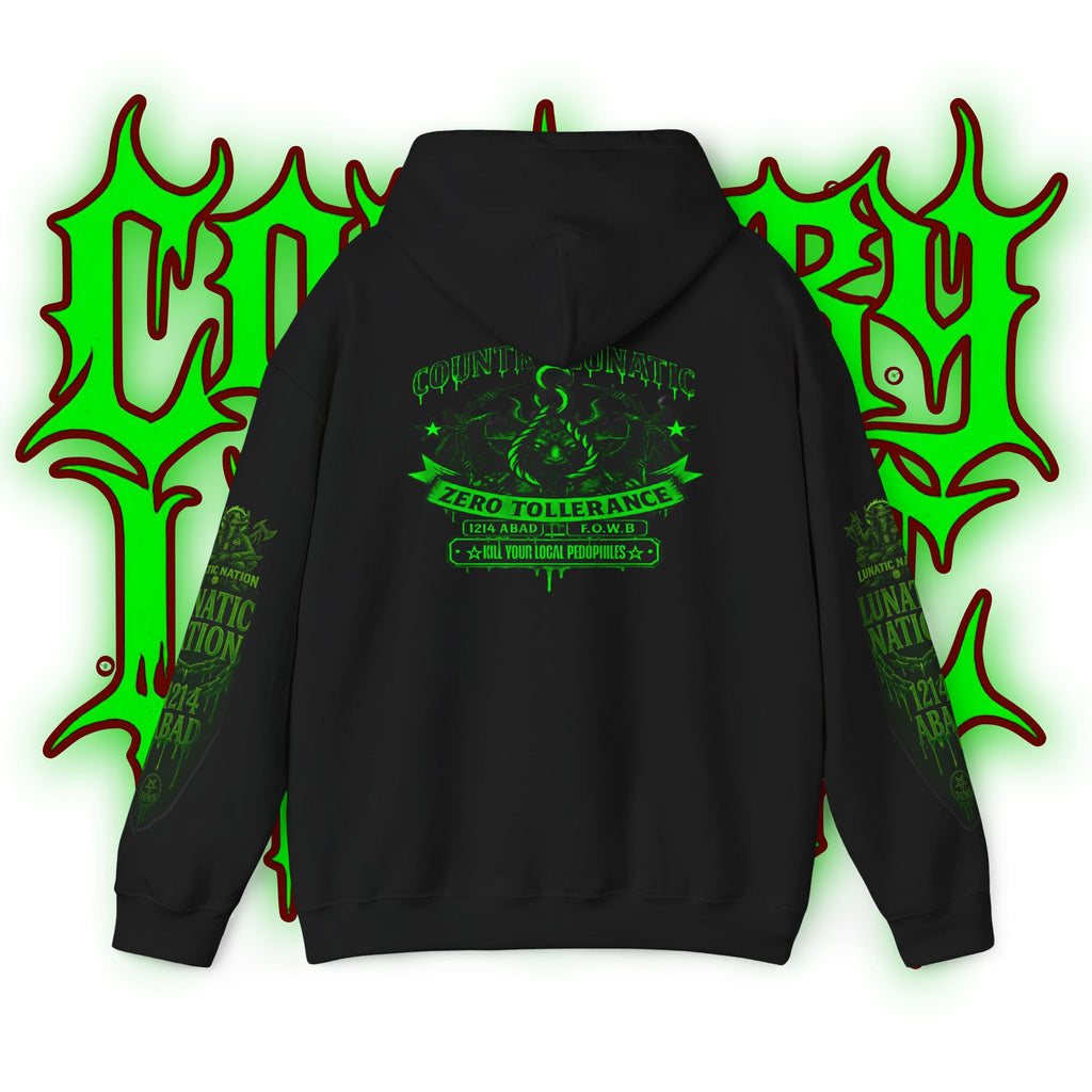 Hooded Sweatshirt Zero Tolerance 1214 ABAD Lunatic Nation Design