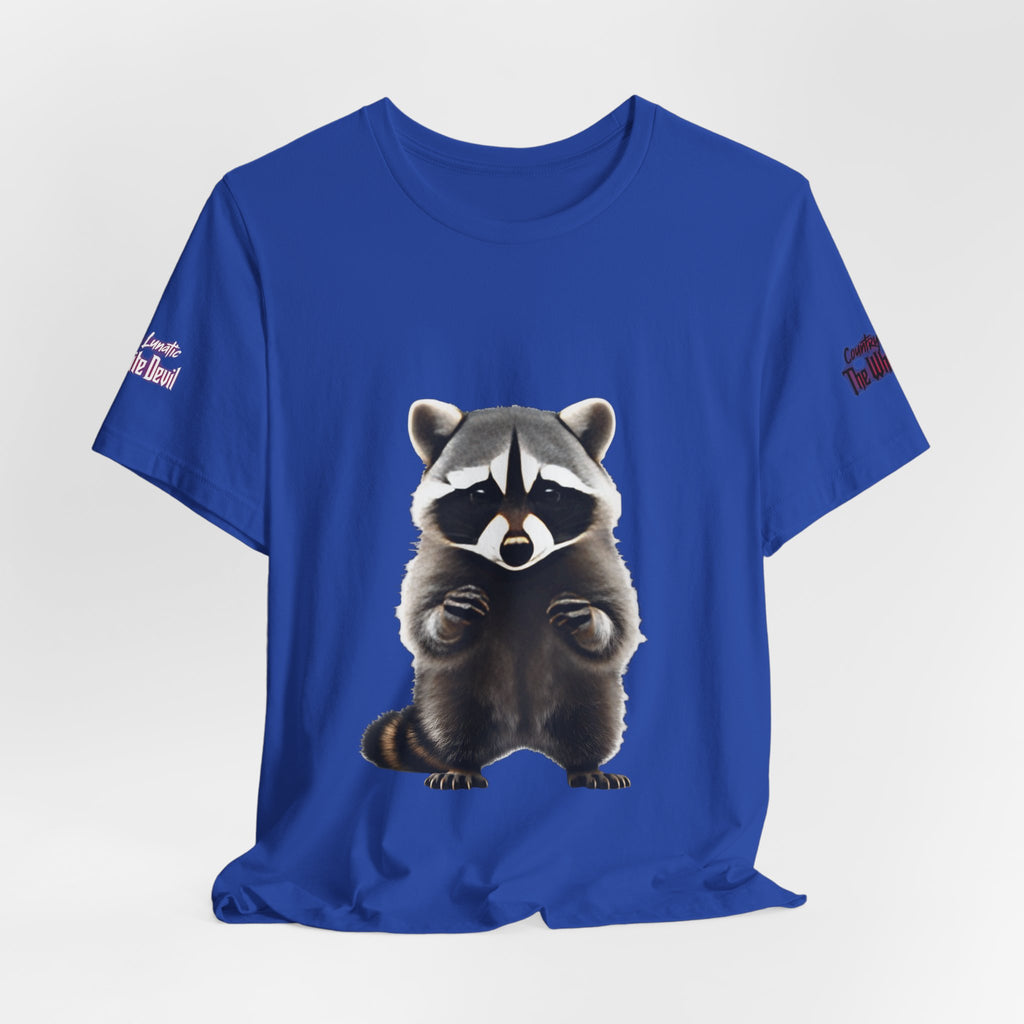 Country Lunatic Racoon Tee — 'F.C.W.B' Muscle Car Graphic Shirt