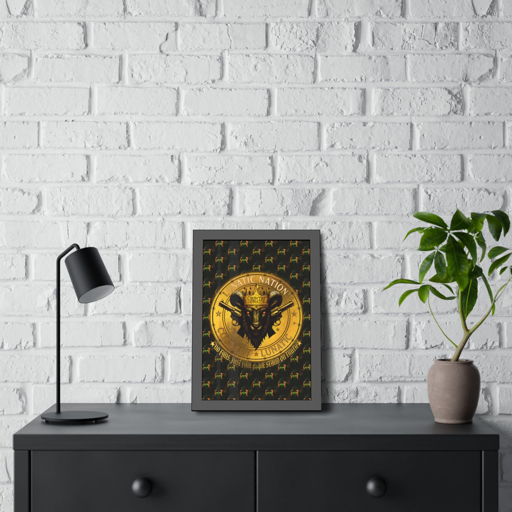Framed Poster - Lunatic Nation Logo Photo