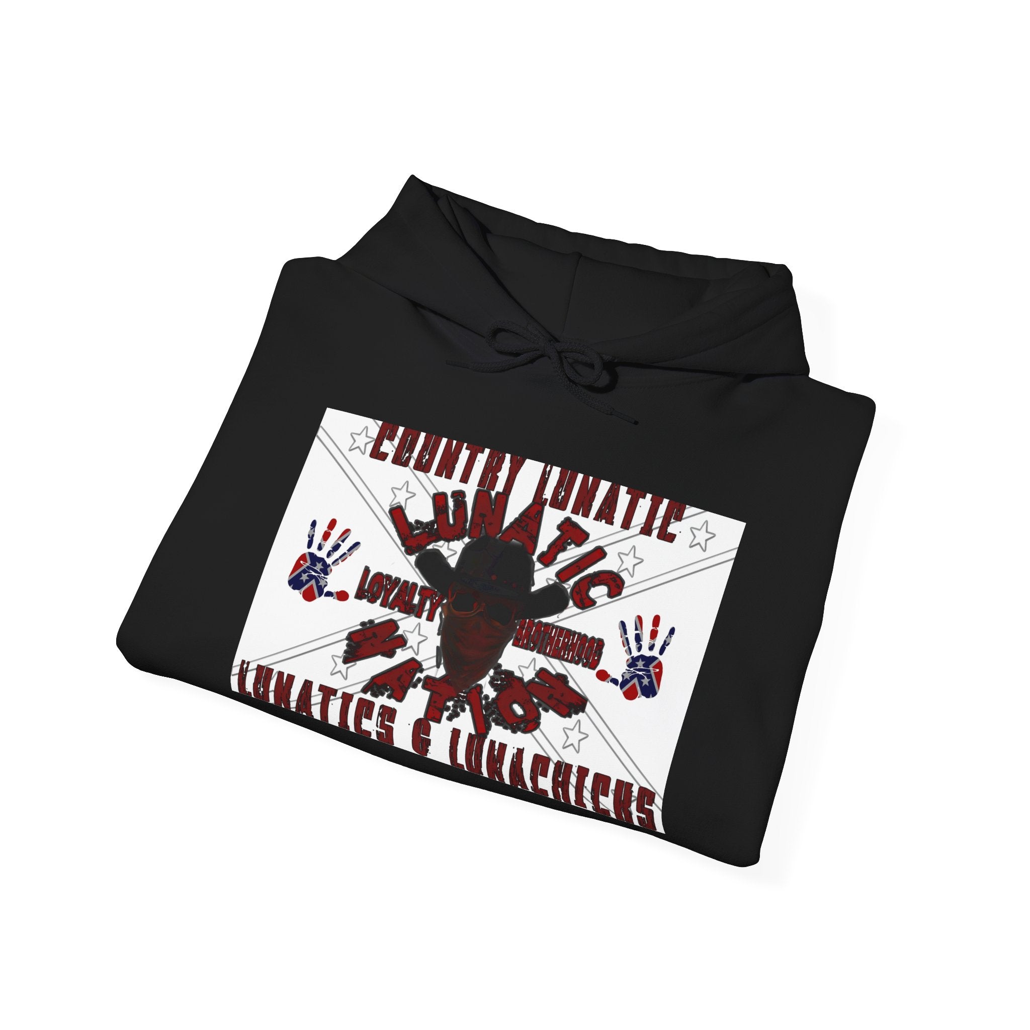 Country Lunatic Unisex Heavy Blend™ Hooded Sweatshirt - Unique Graphic Design