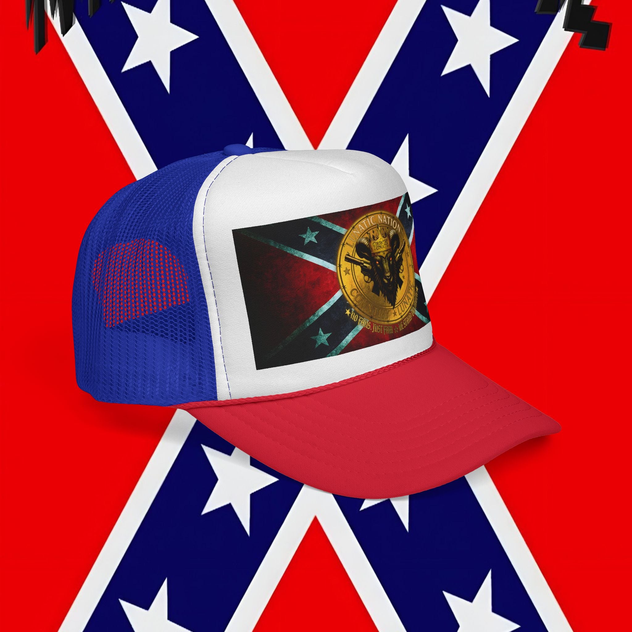 Trucker Cap - Rebel Flag New Logo Design
