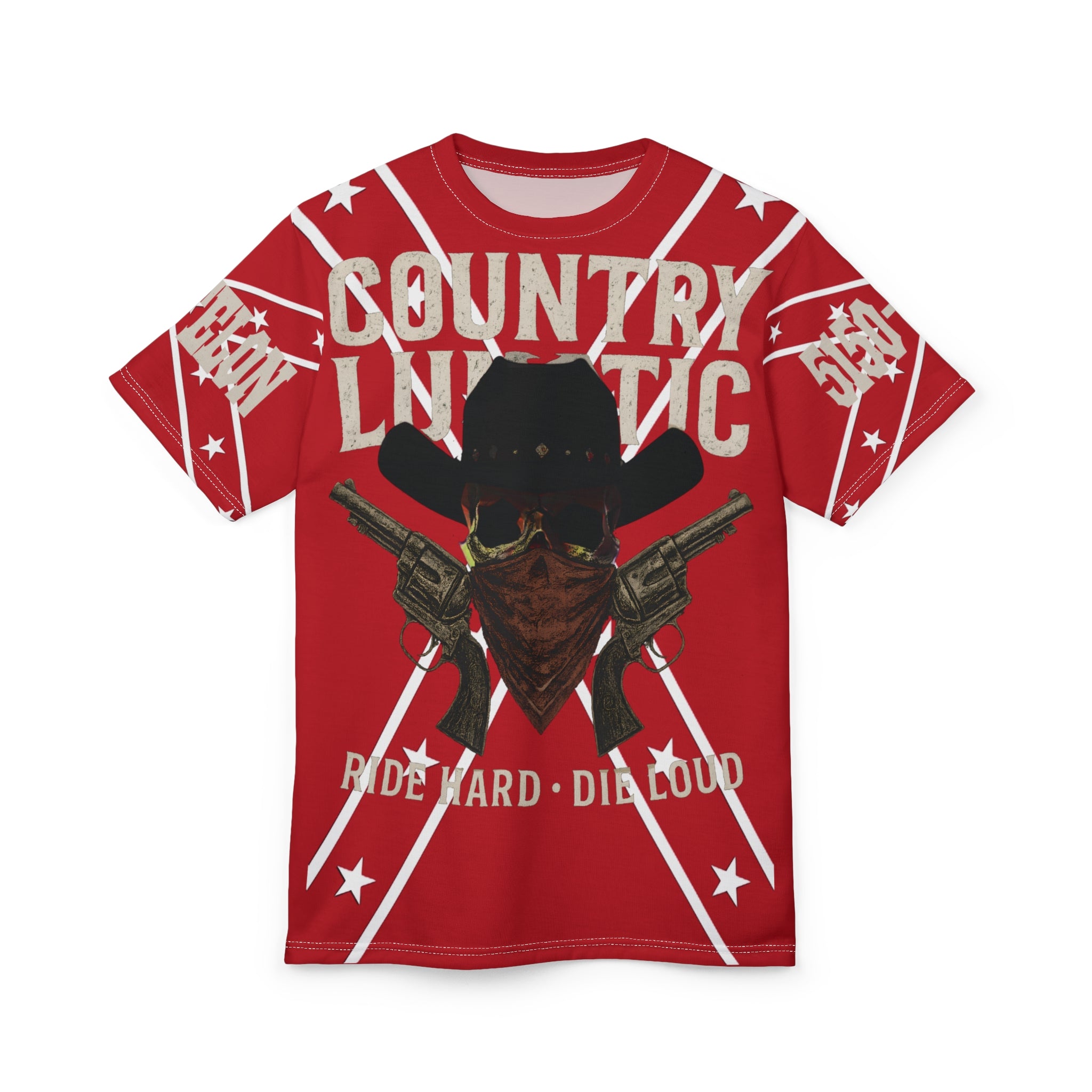 T-Shirt Limited Edition Country Lunatic Brand Rebel Flag 5150-FELON Unisex Tee