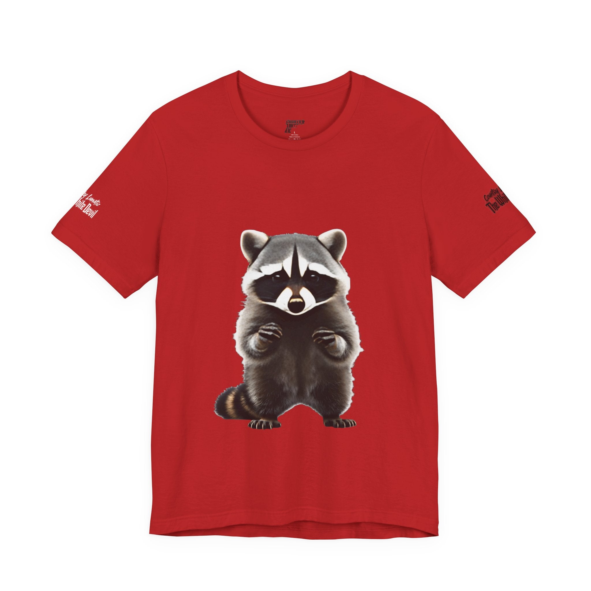 Country Lunatic Racoon Tee — 'F.C.W.B' Muscle Car Graphic Shirt