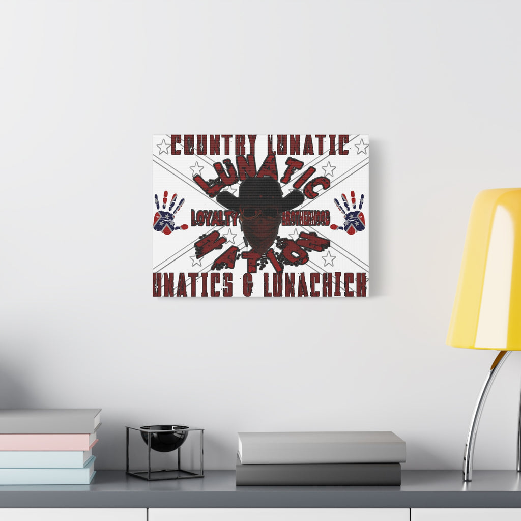 Country Lunatic Canvas Wall Art – Loyalty & Brotherhood Decor for Country Fans