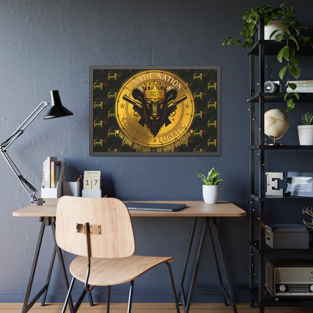 Framed Poster - Lunatic Nation Logo Photo