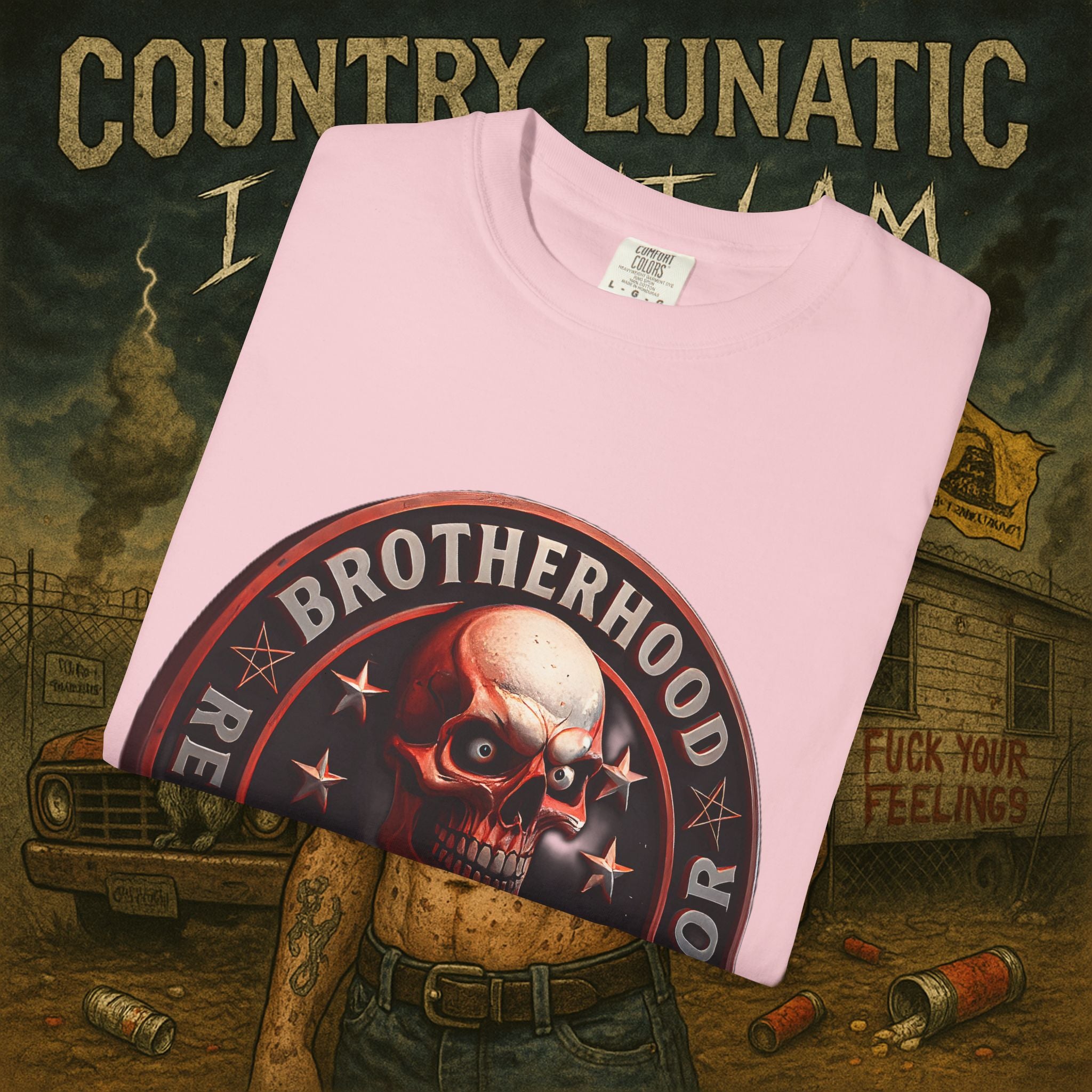 Country Lunatic Unisex Garment-Dyed T-shirt - Lunatic Nation Graphic Tee #2