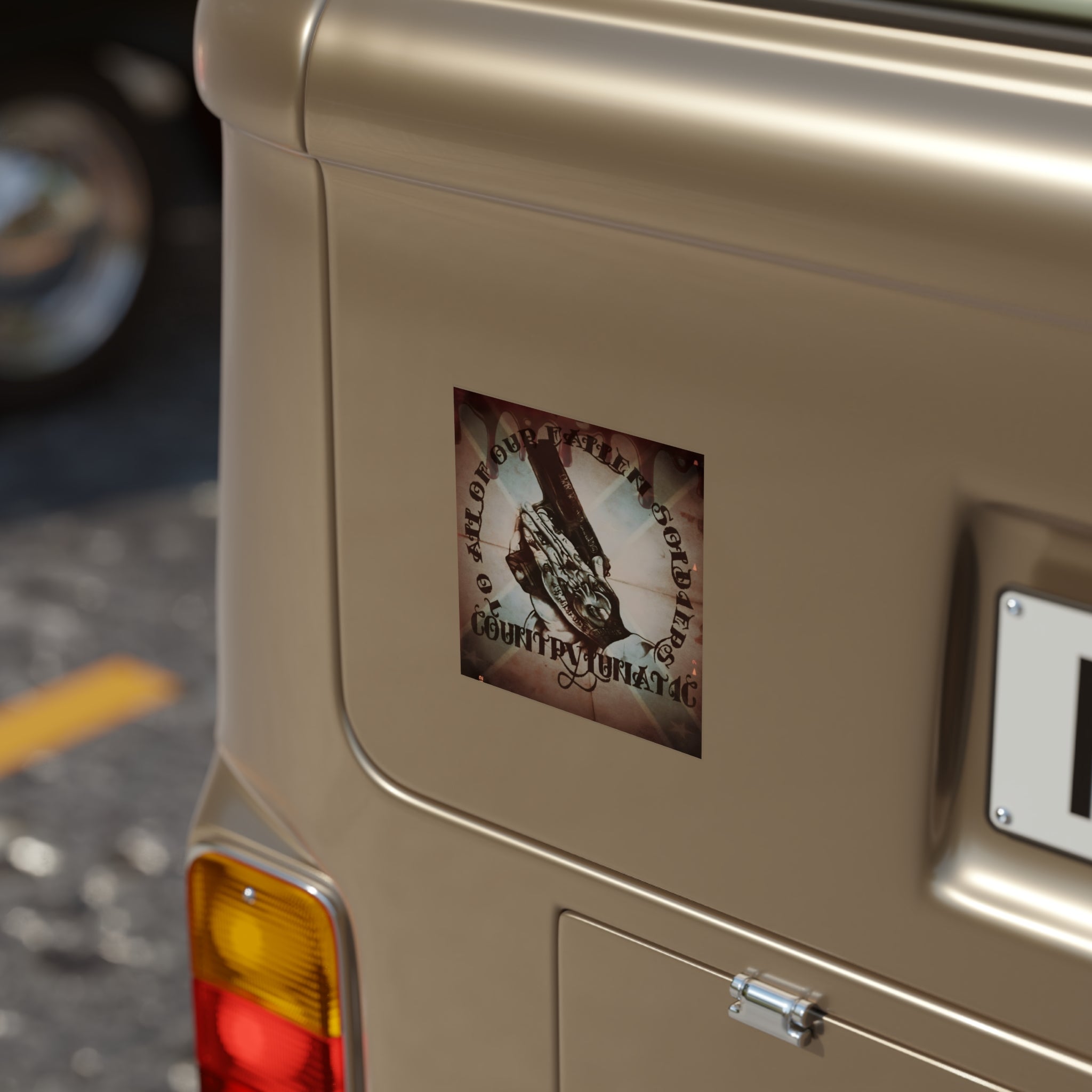 Country Fanatic Transparent Outdoor Sticker - Ideal for Car, Gear, and Celebrations