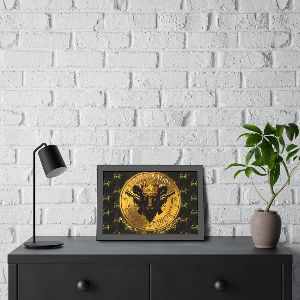 Framed Poster - Lunatic Nation Logo Photo