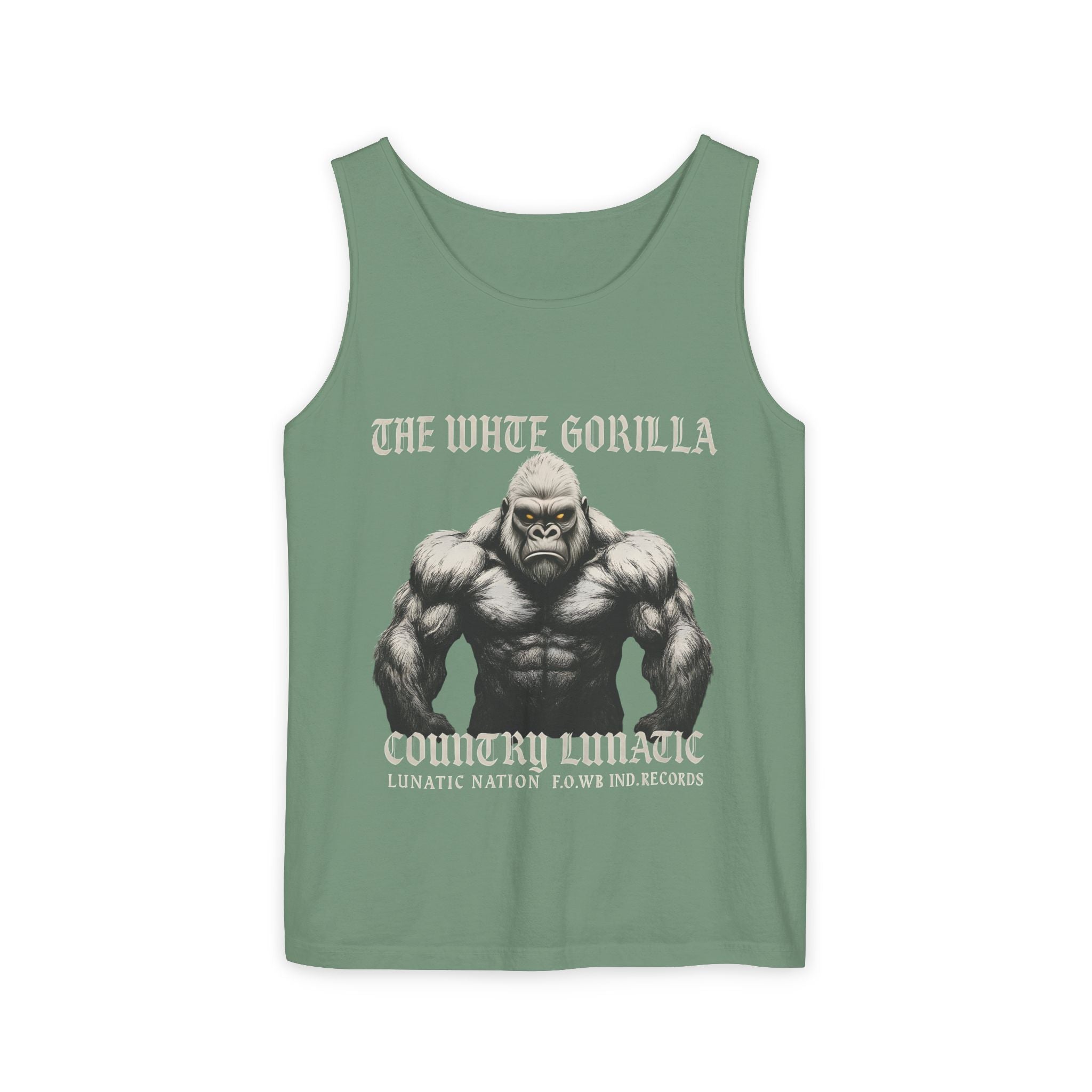 Tank Top White Gorilla Wife Beater Tank Unisex Garment-Dyed Collection