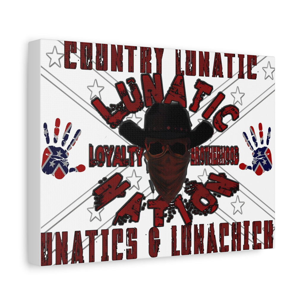 Country Lunatic Canvas Wall Art – Loyalty & Brotherhood Decor for Country Fans
