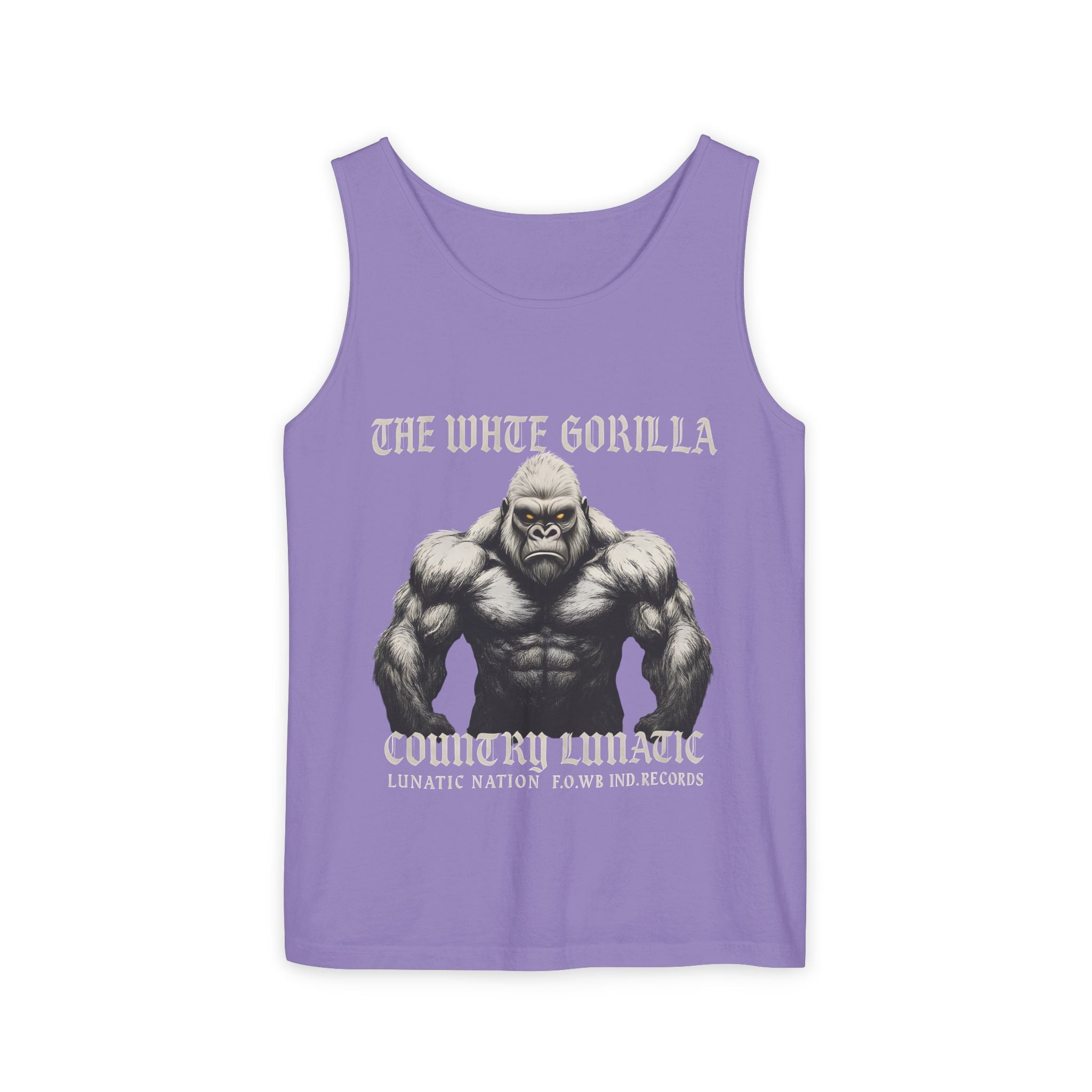 Tank Top White Gorilla Wife Beater Tank Unisex Garment-Dyed Collection
