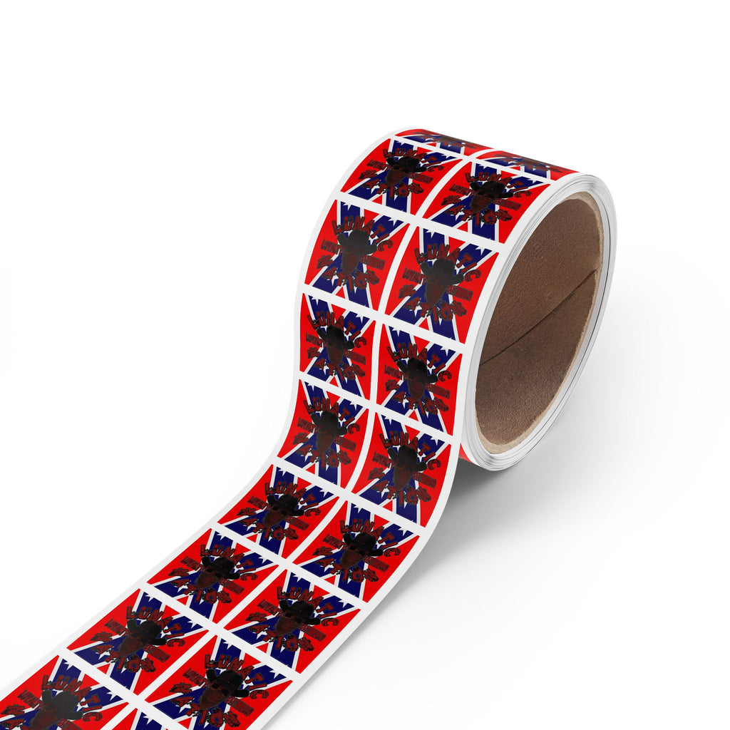 Lunatic Rebel Square Sticker Rolls – Bold Design for Events & Personal Use