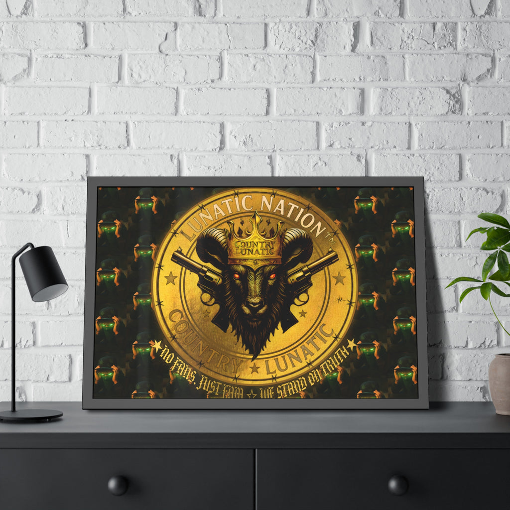 Framed Poster - Lunatic Nation Logo Photo