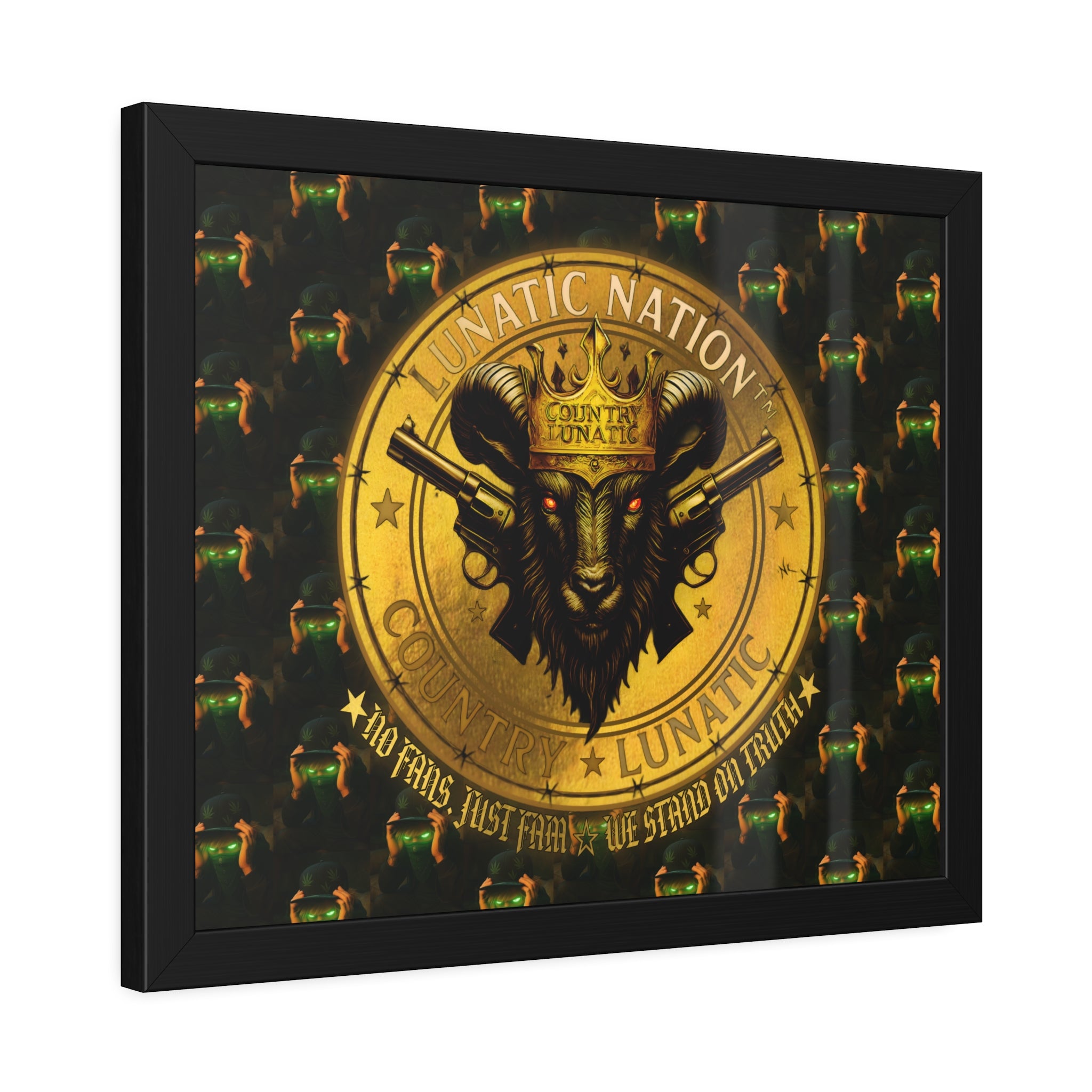 Framed Poster - Lunatic Nation Logo Photo