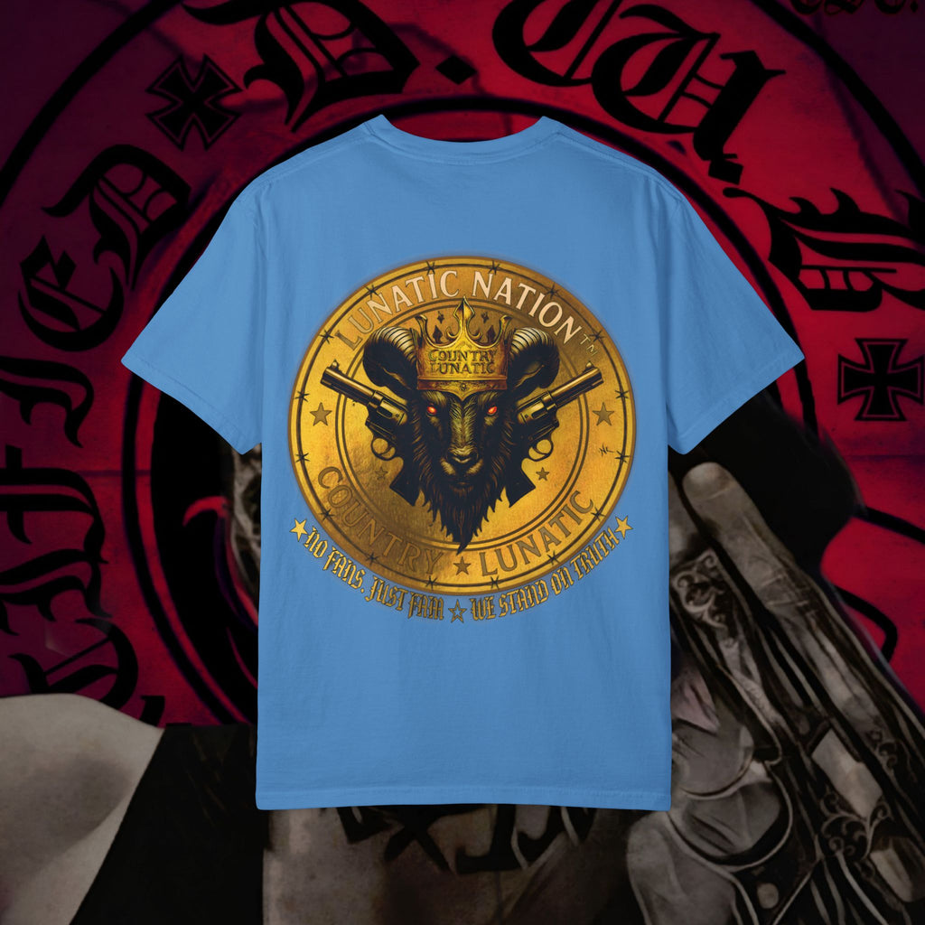 T-Shirt Lunatic Nation Logo Country Lunatic Unisex Garment-Dyed Tee