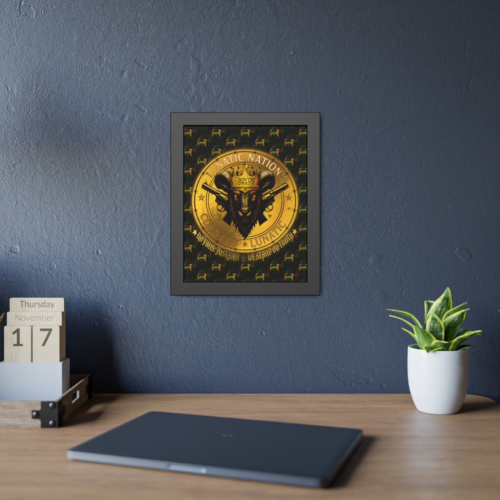 Framed Poster - Lunatic Nation Logo Photo