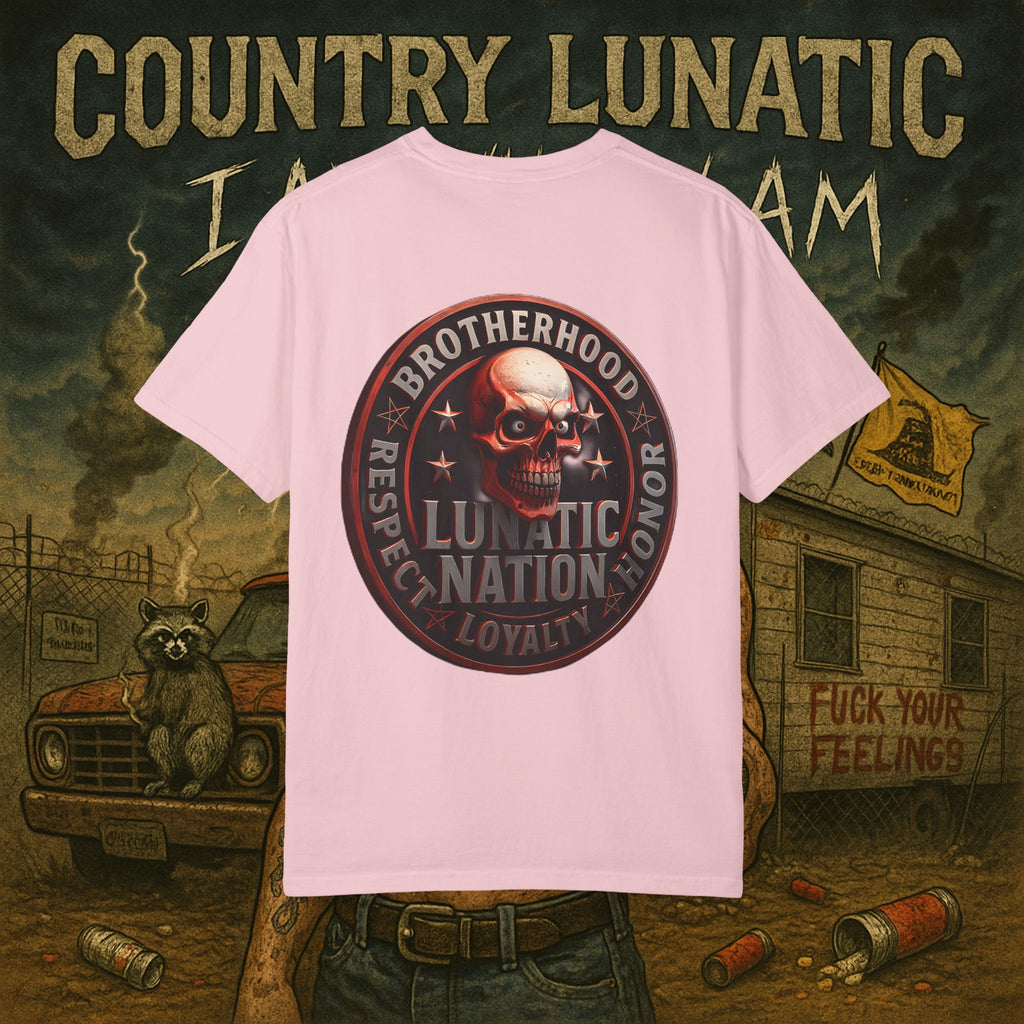 Country Lunatic Unisex Garment-Dyed T-shirt - Lunatic Nation Graphic Tee