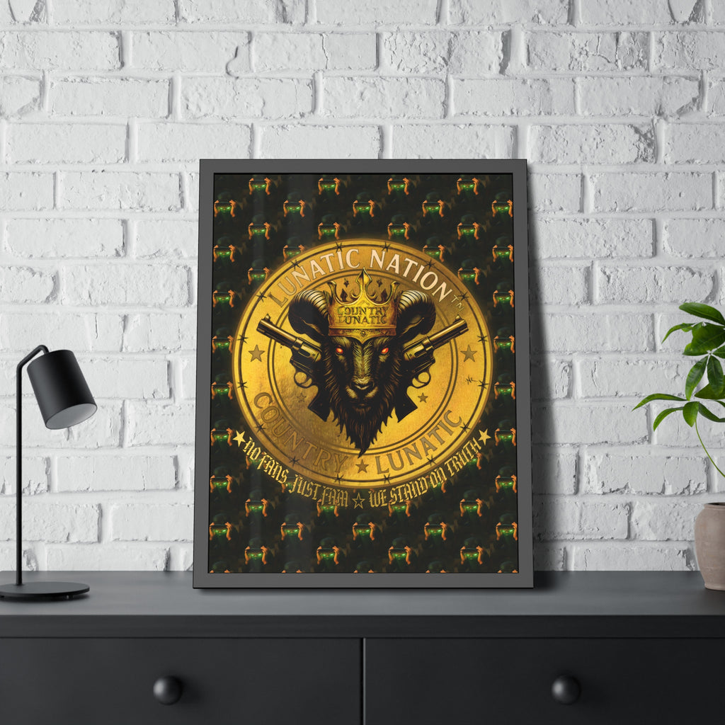 Framed Poster - Lunatic Nation Logo Photo
