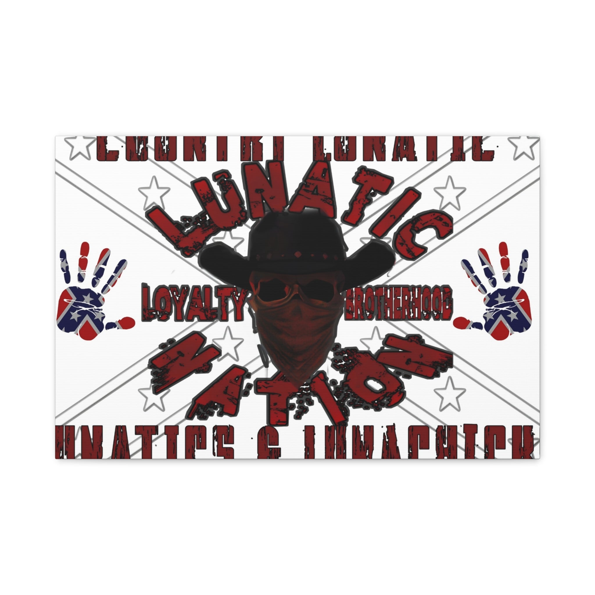 Country Lunatic Canvas Wall Art – Loyalty & Brotherhood Decor for Country Fans