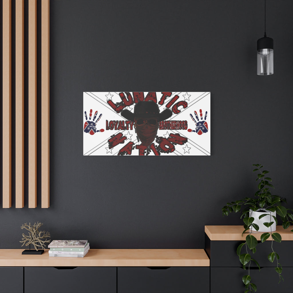 Country Lunatic Canvas Wall Art – Loyalty & Brotherhood Decor for Country Fans