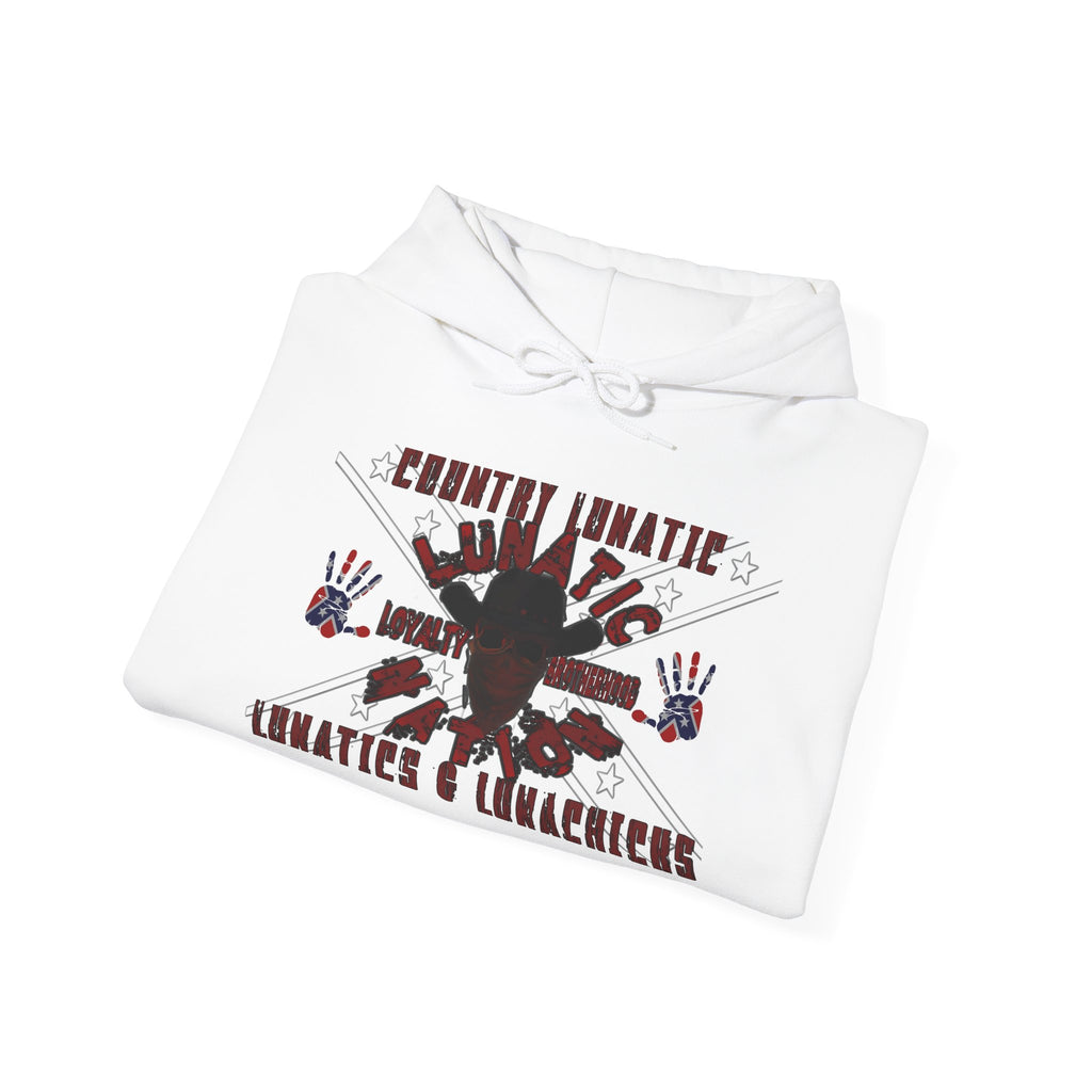 Country Lunatic Unisex Heavy Blend™ Hooded Sweatshirt - Unique Graphic Design