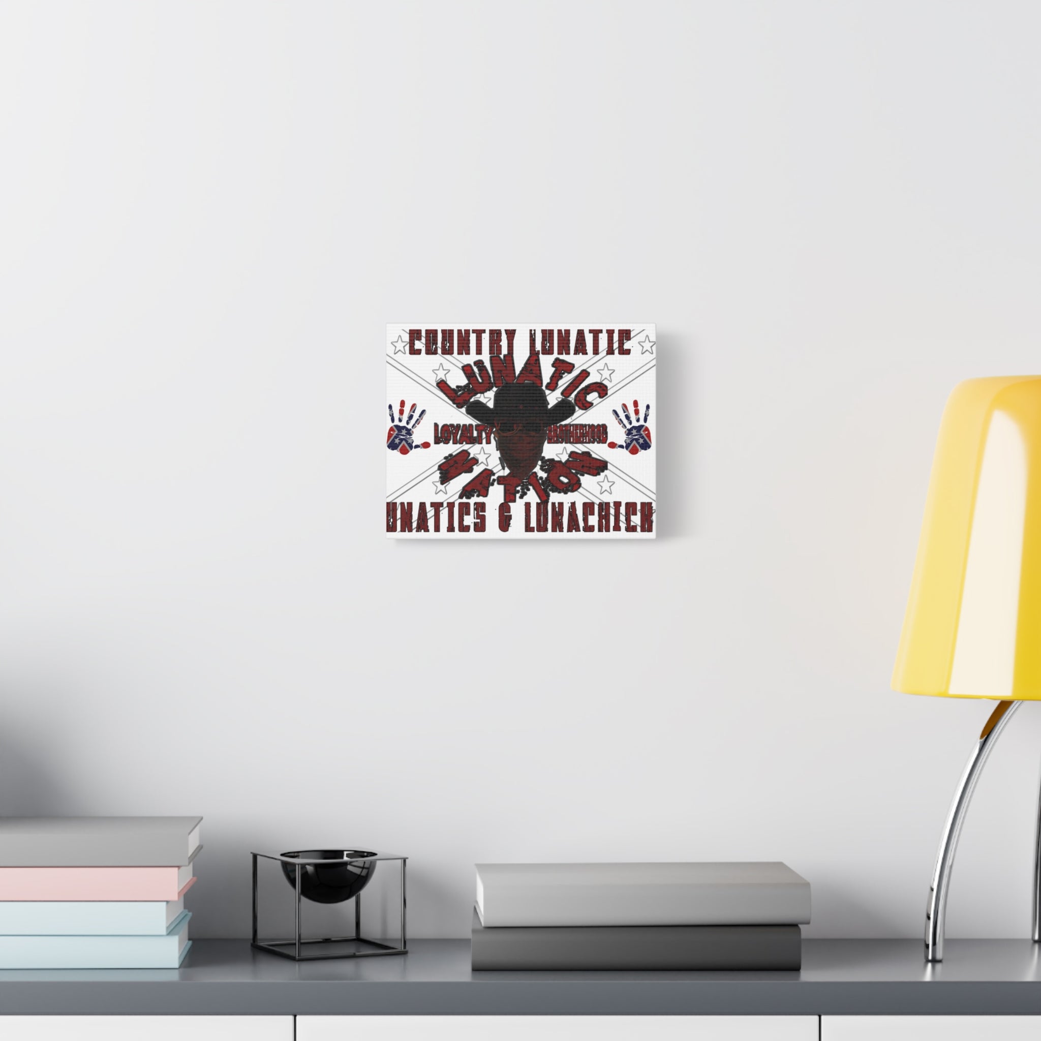 Country Lunatic Canvas Wall Art – Loyalty & Brotherhood Decor for Country Fans