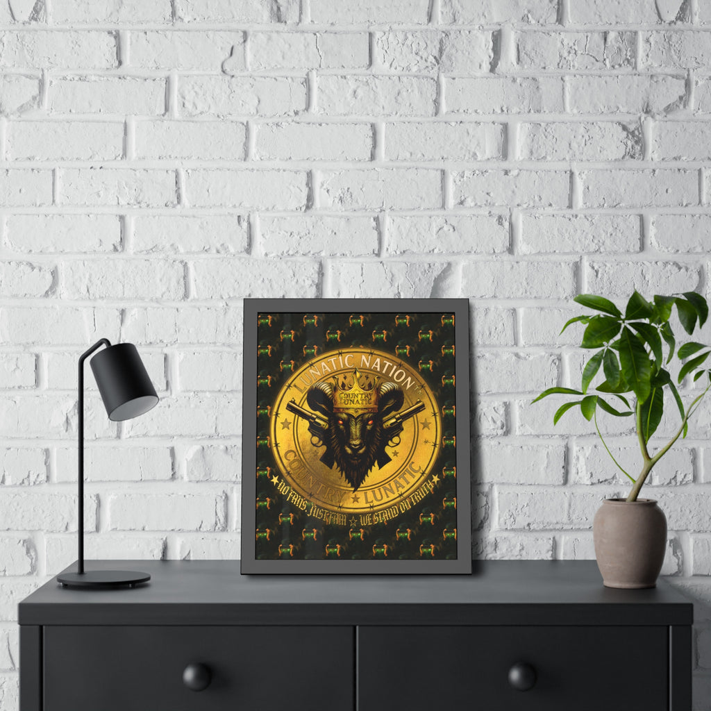 Framed Poster - Lunatic Nation Logo Photo