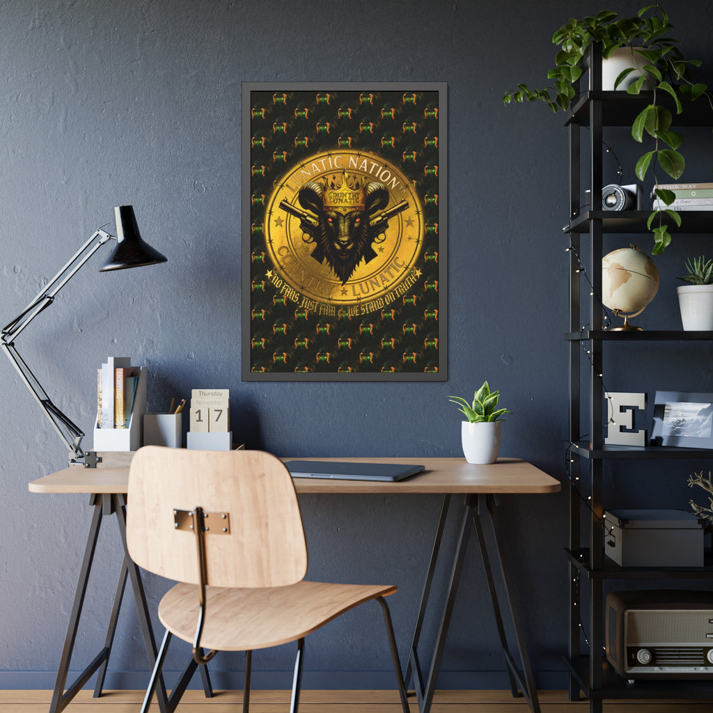 Framed Poster - Lunatic Nation Logo Photo
