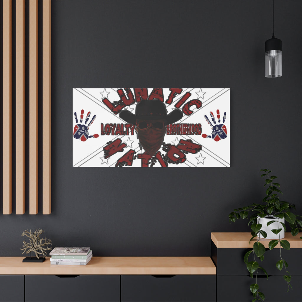Country Lunatic Canvas Wall Art – Loyalty & Brotherhood Decor for Country Fans
