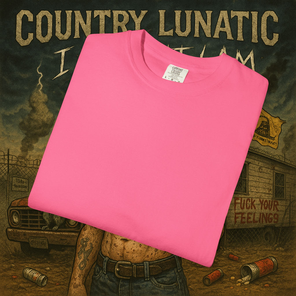 Garment-Dyed T-shirt Country Lunatic Logo Back Print