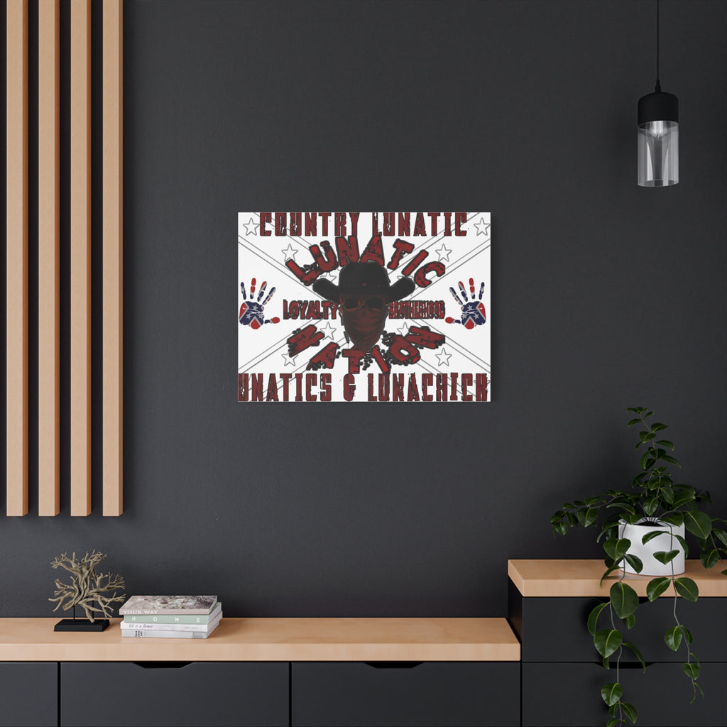 Country Lunatic Canvas Wall Art – Loyalty & Brotherhood Decor for Country Fans