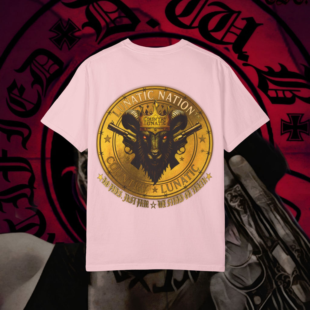 T-Shirt Lunatic Nation Logo Country Lunatic Unisex Garment-Dyed Tee