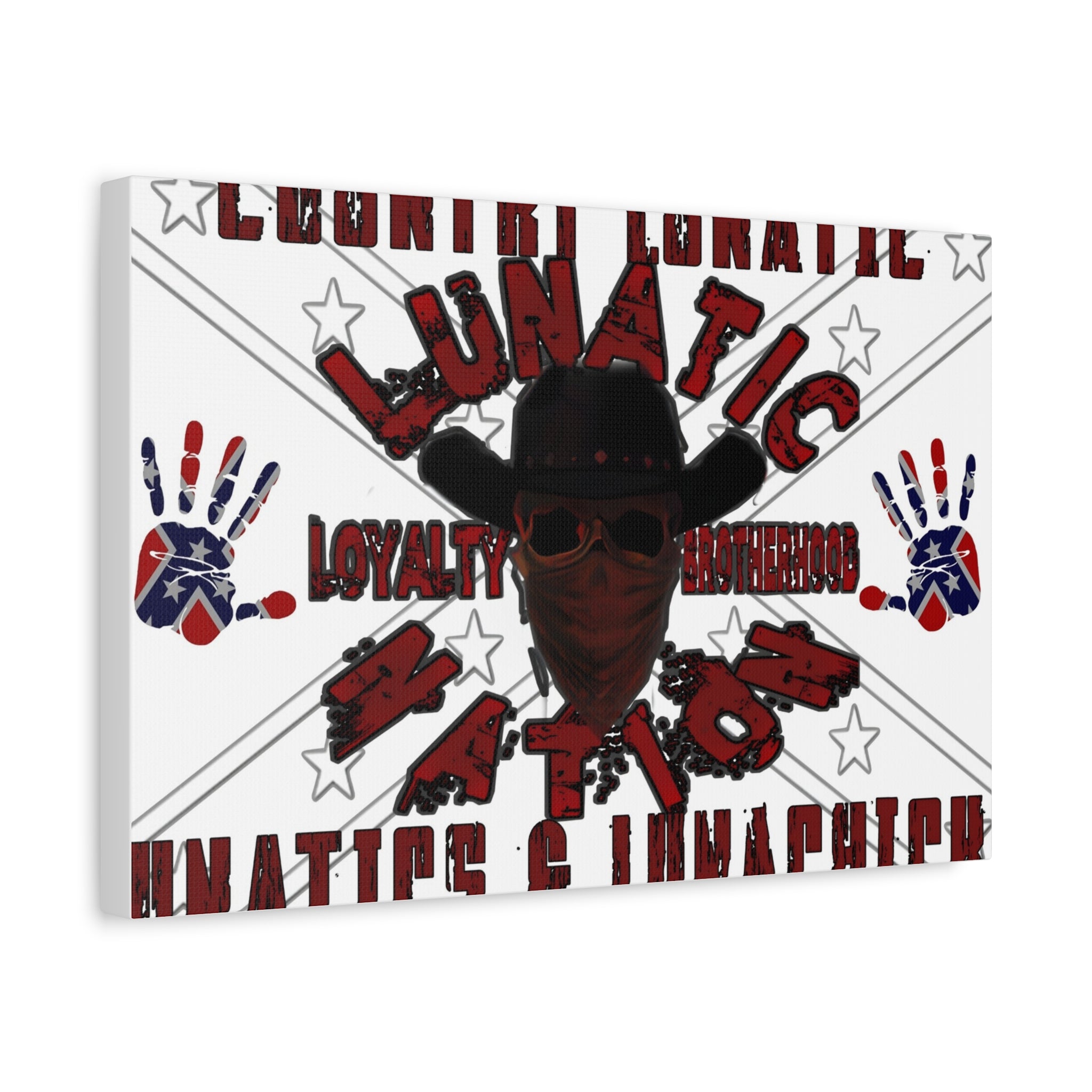 Country Lunatic Canvas Wall Art – Loyalty & Brotherhood Decor for Country Fans