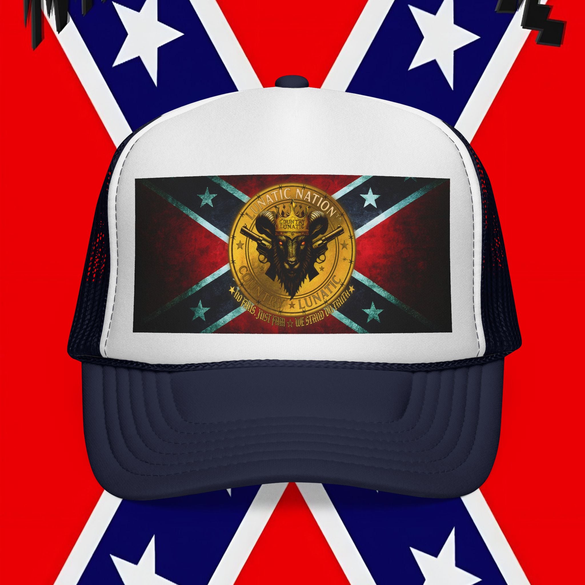 Trucker Cap - Rebel Flag New Logo Design