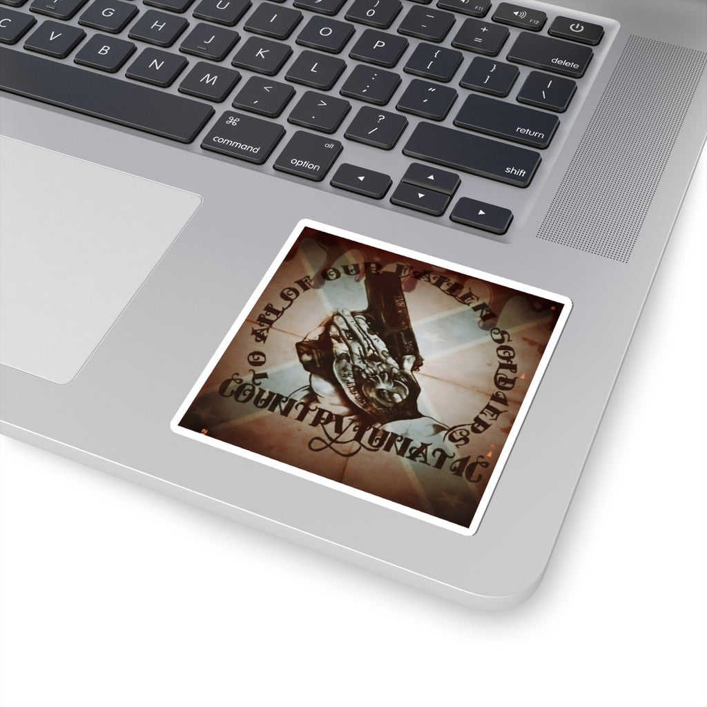Stickers - Falling Outlaw Anthem Logo Country Lunatic Design