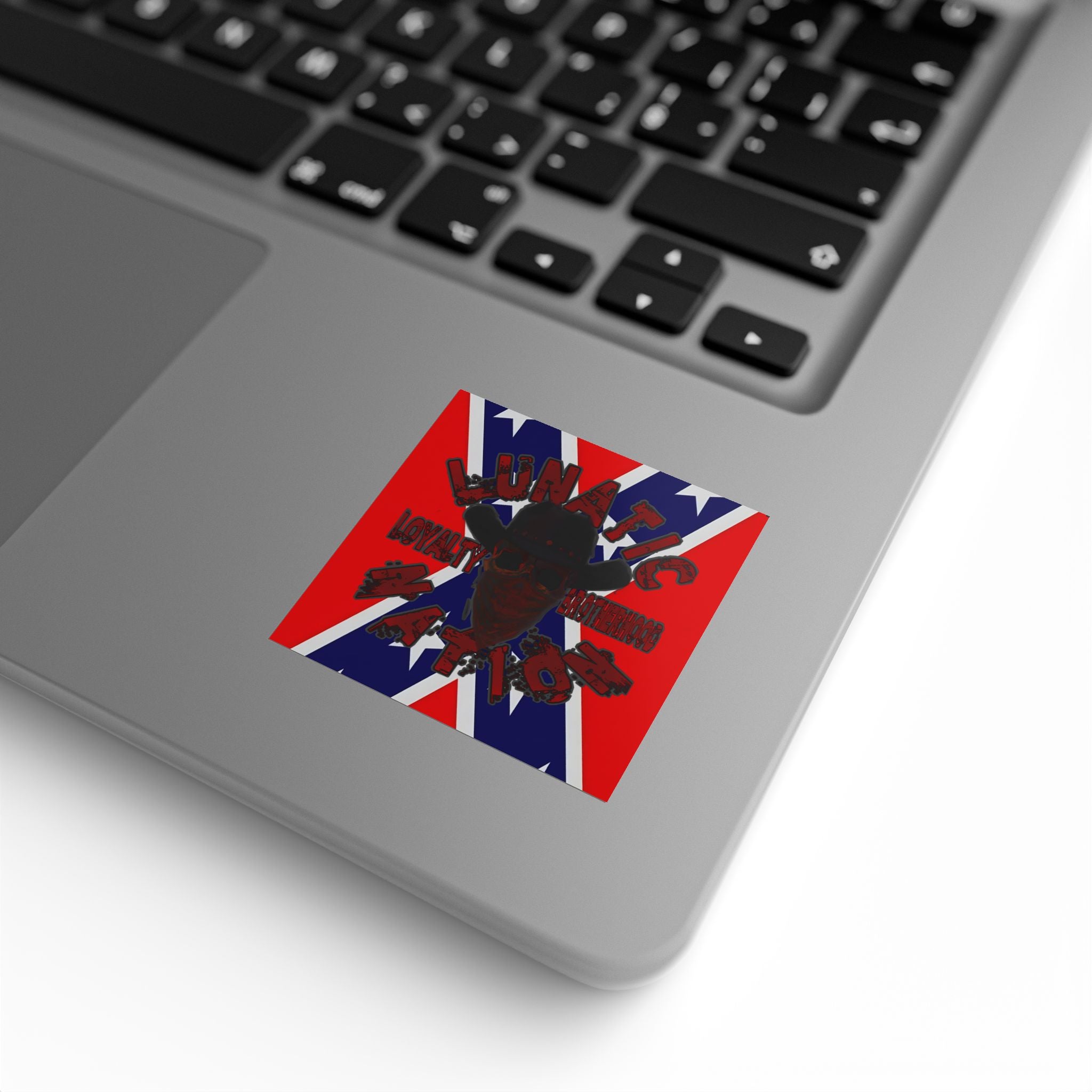 Lunatic Rebel Square Sticker Rolls – Bold Design for Events & Personal Use