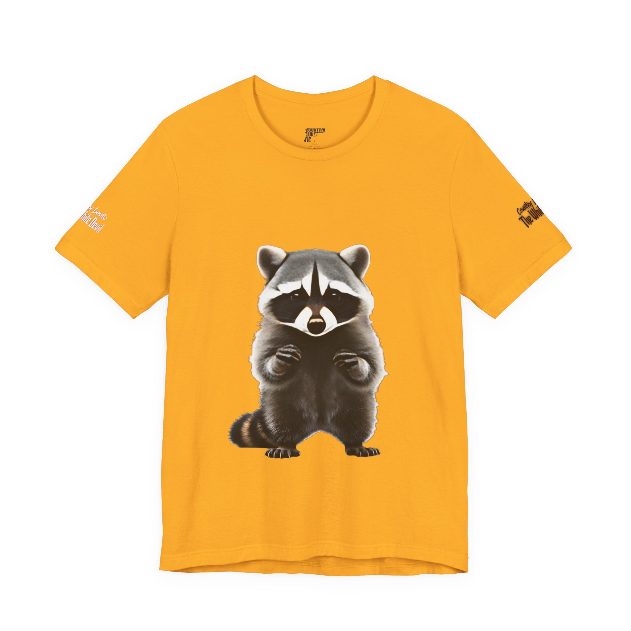 Country Lunatic Racoon Tee — 'F.C.W.B' Muscle Car Graphic Shirt